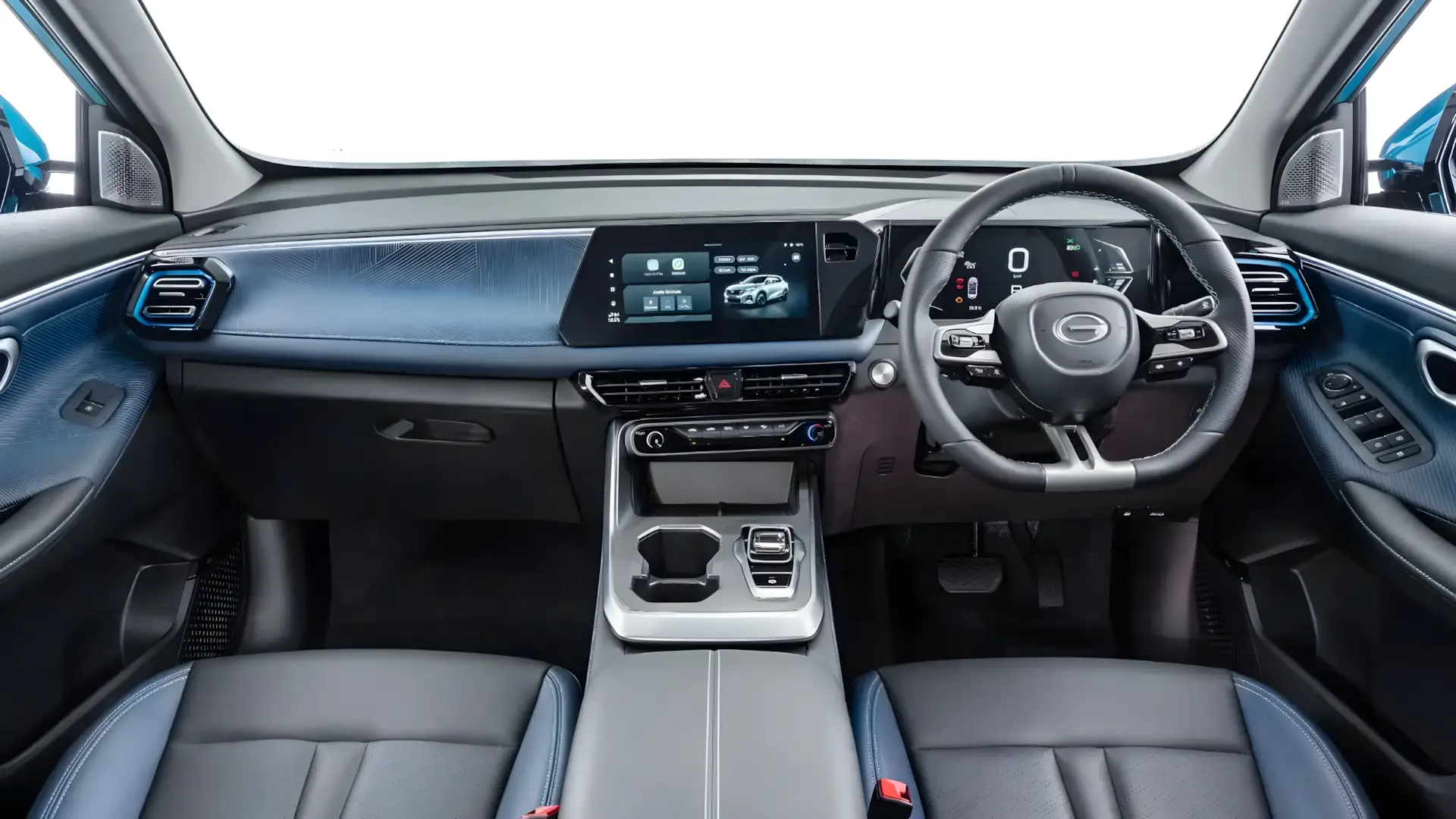 Interior do GAC GS3 com multim&iacute;dia 14,6 polegadas e painel digital