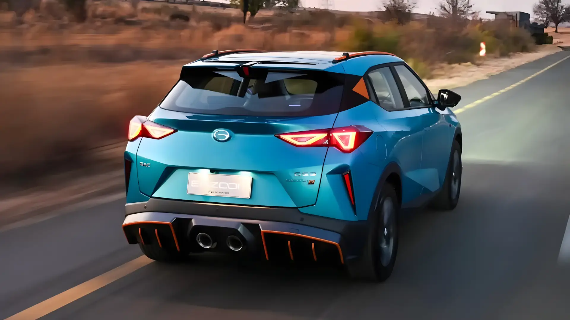 Traseira do SUV GAC GS3 com lanternas LED e design cup&ecirc;