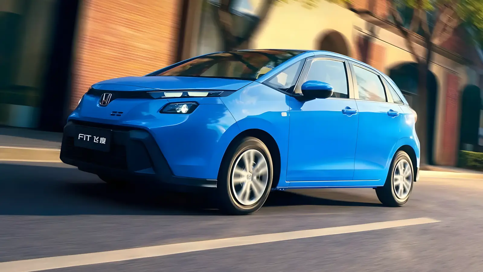 Frente do Honda Fit 2026 cor azul