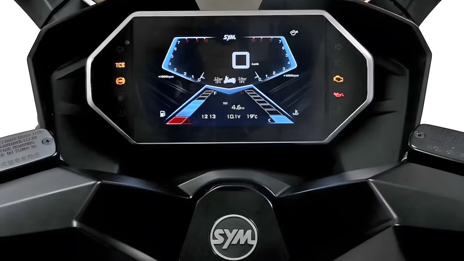 Painel TFT colorido de 7 polegadas da SYM Cruisym 400 com navega&ccedil;&atilde;o