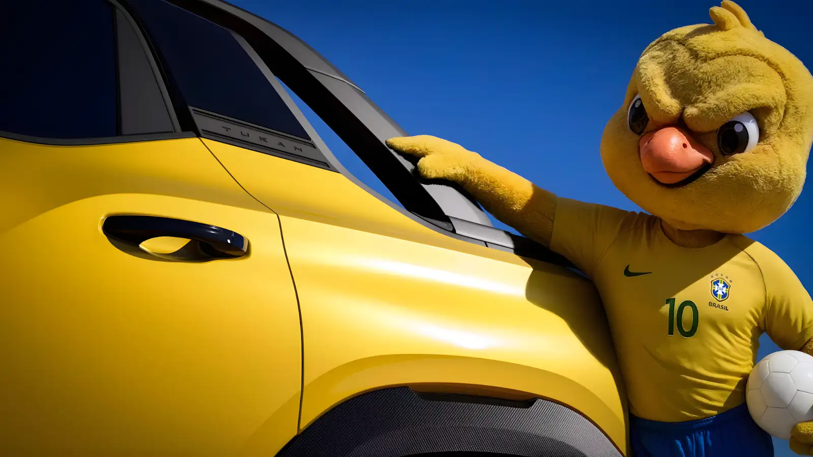 VW Tukan 2027 na cor Amarelo Canário