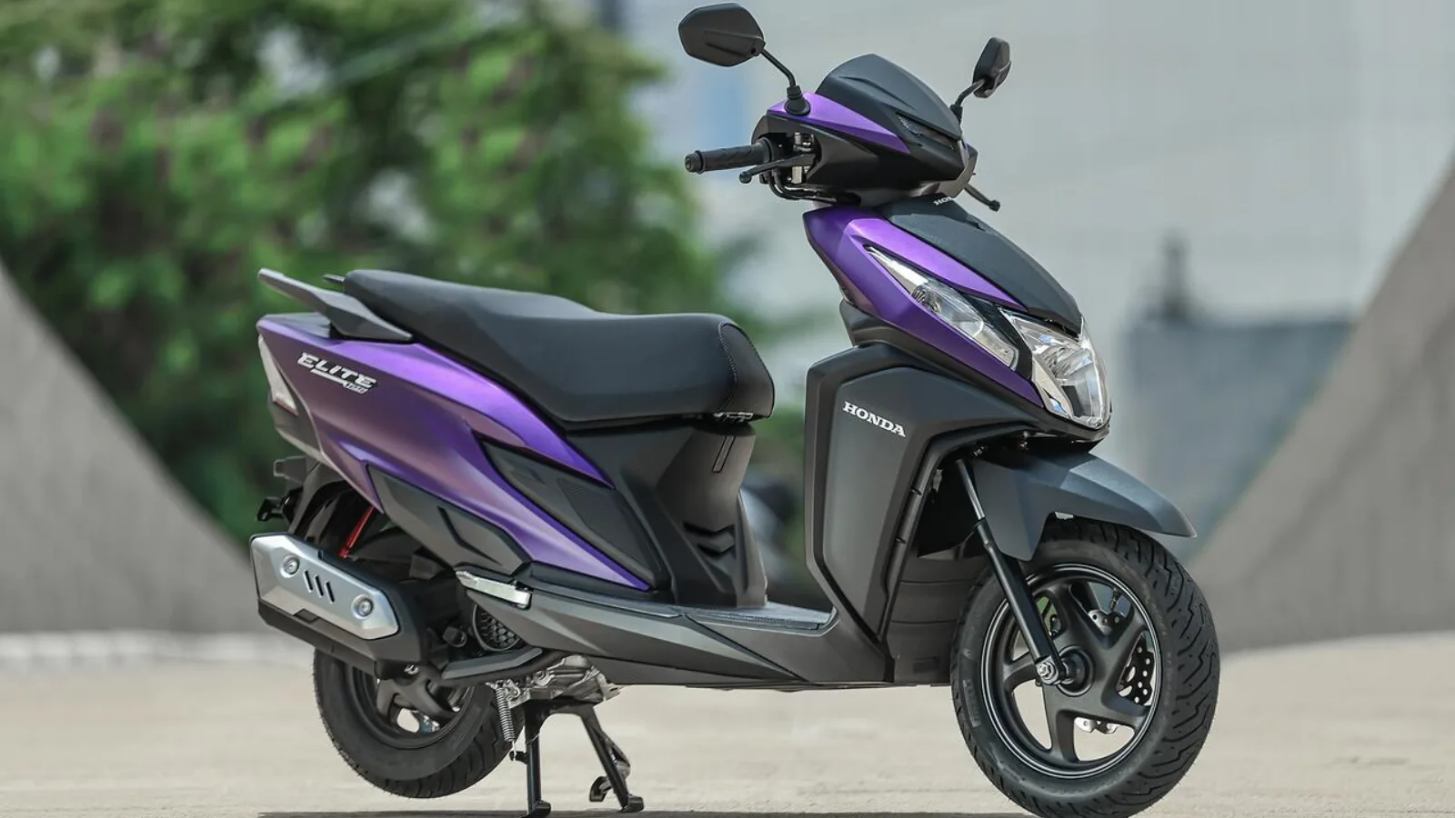 Honda Elite 125 2027 na cor roxo fosco