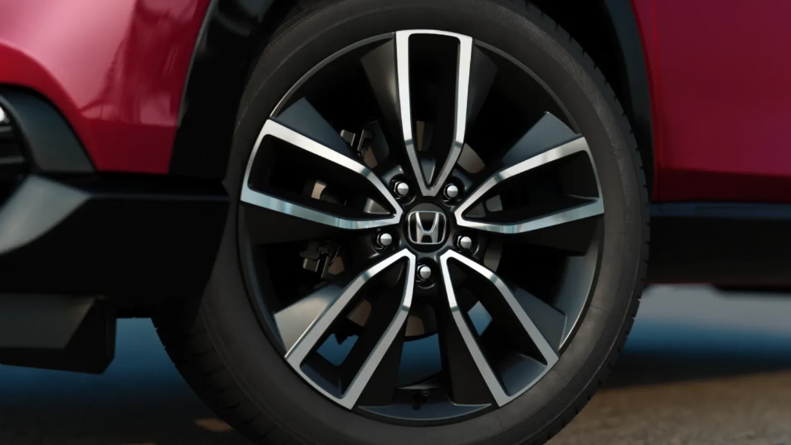 Rodas de aro 18 do Honda HRV Touring 2026 com pneus Bridgestone Alenza