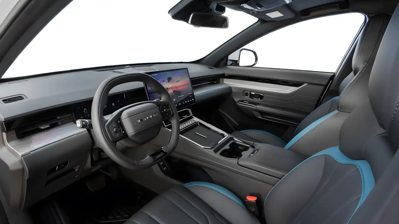 Interior do Jetour S06 Advancer com painel digital e multimídia de 12,8 polegadas