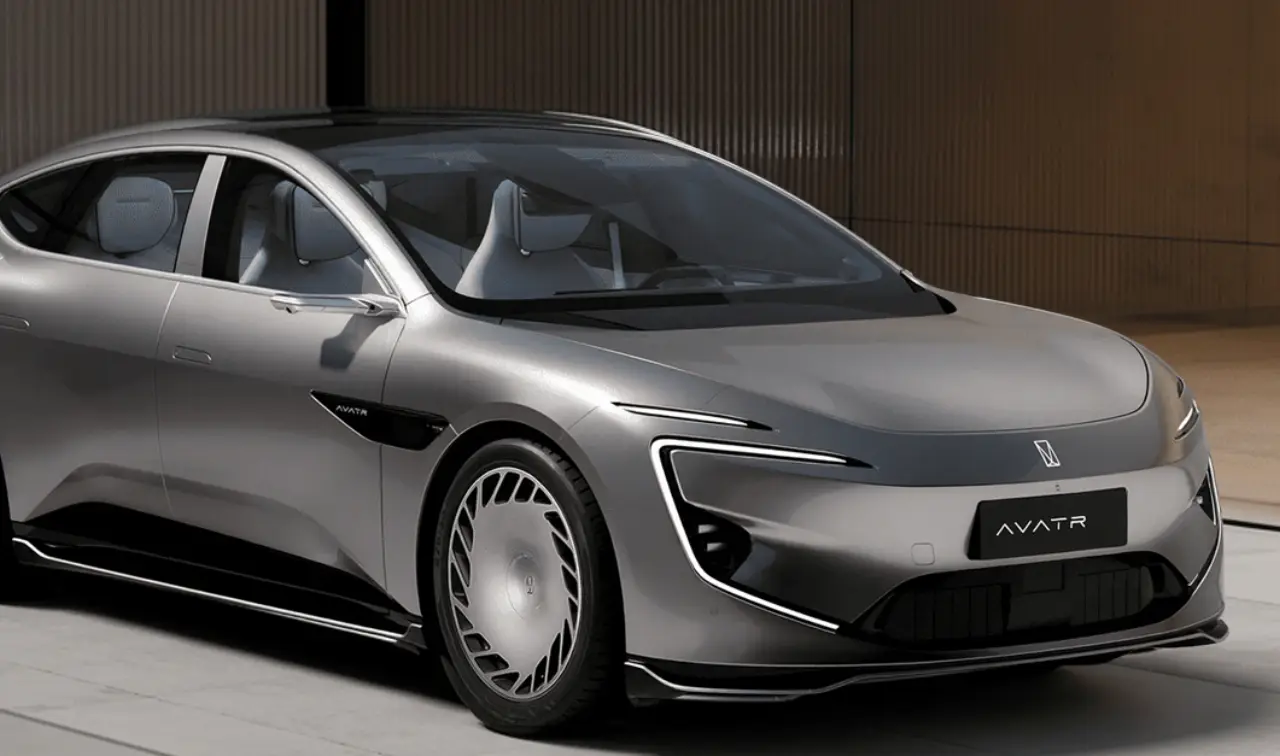 eletrico-caoa-changan-brasilAvatr 11, SUV elétrico da CAOA Changan, visto de frente em ângulo 3/4