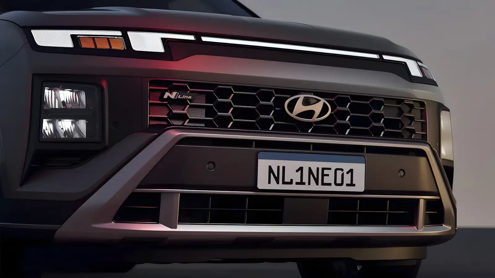 Hyundai Creta N-Line 2027 frontal com grade esportiva