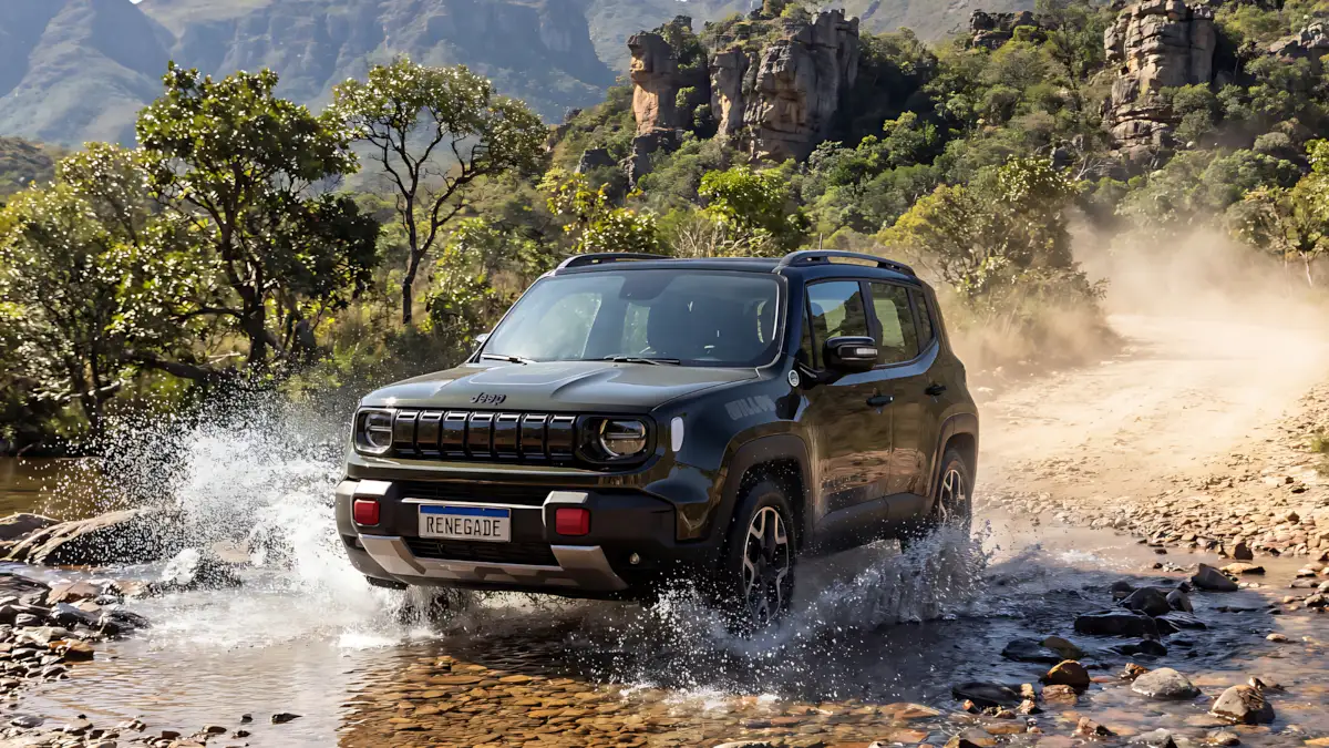 Novo Renegade 2027 chega com motor híbrido leve e mantém tração 4×4 de série