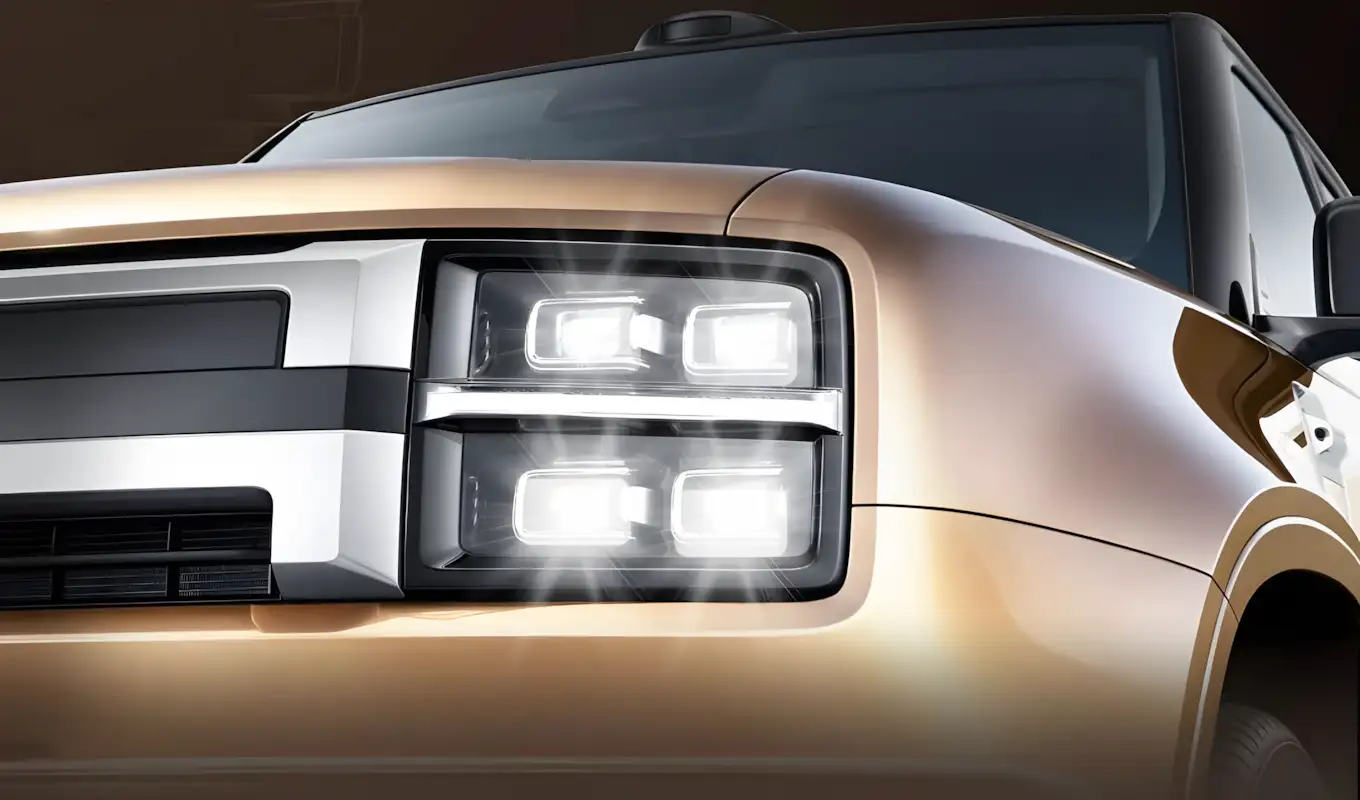 GWM Haval H10 dianteira faróis LED e sensor LiDAR