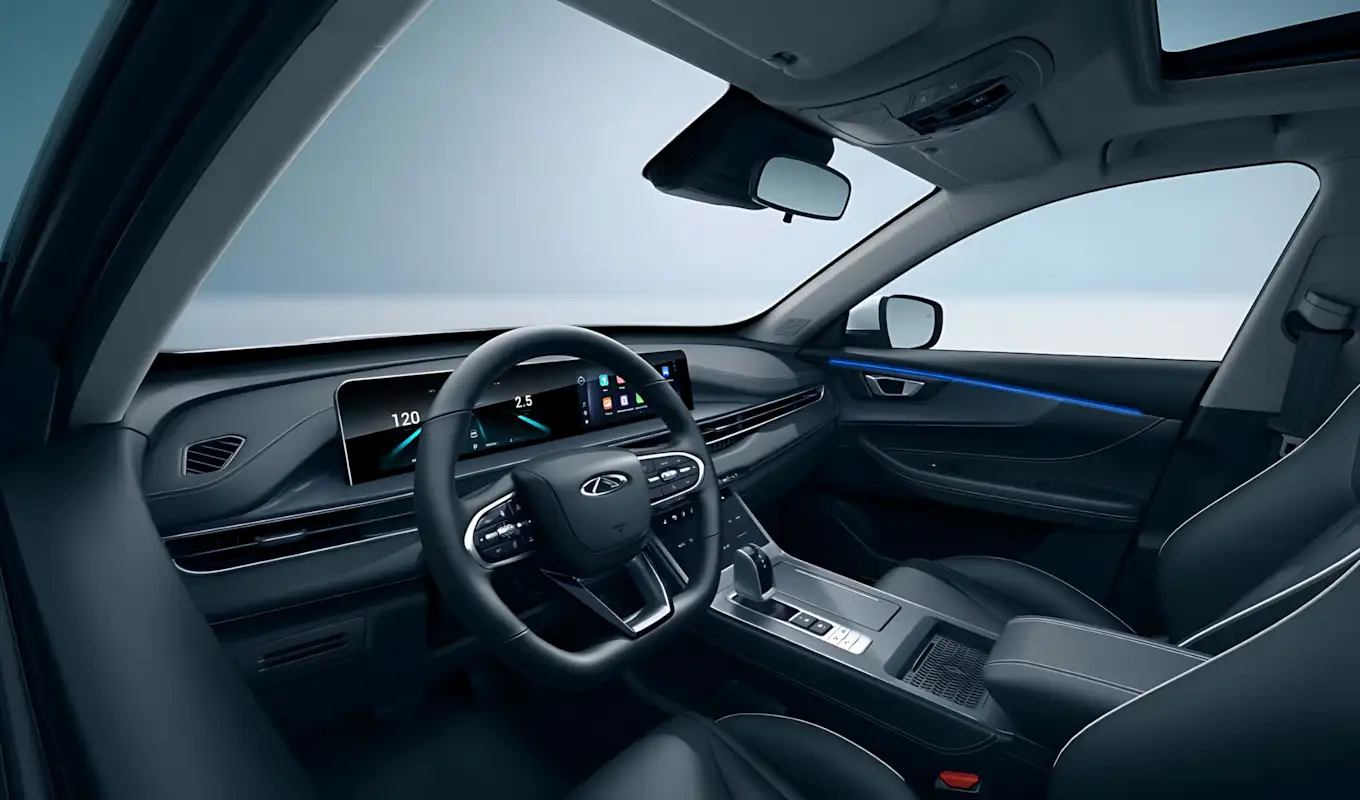 CAOA Chery Tiggo 5X Sport 2027 interior painel digital dupla tela 10,25 polegadas