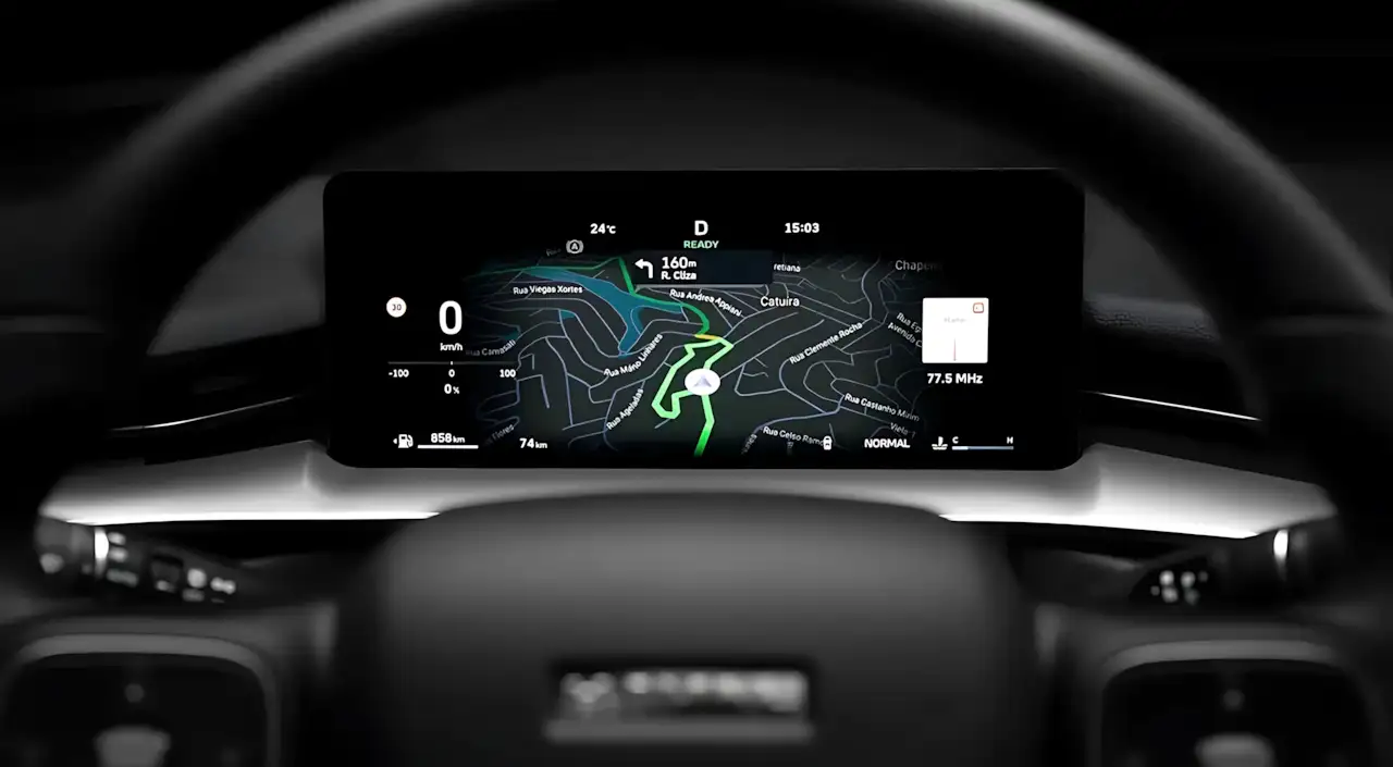 Painel digital e multimidia do GWM Haval H6 One