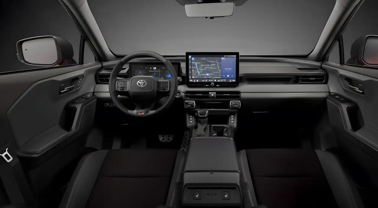 Interior do Toyota RAV4 SX 2026 com central multimídia de 12,9 polegadas
