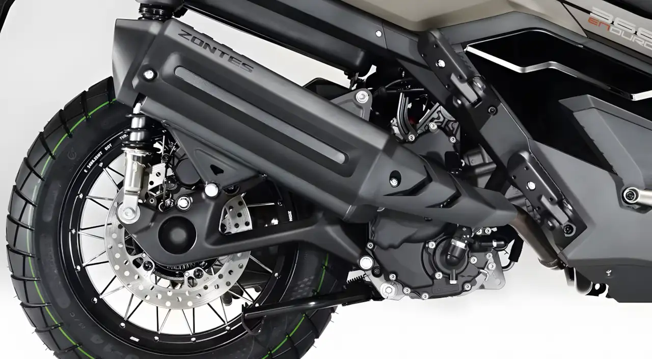 Suspensão dianteira com garfo invertido da scooter Zontes 368G 2027