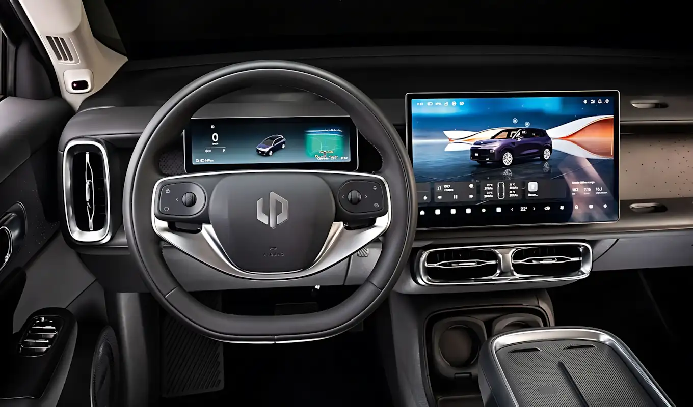 Interior Leapmotor B10 REEV central multimídia 14,6 polegadas