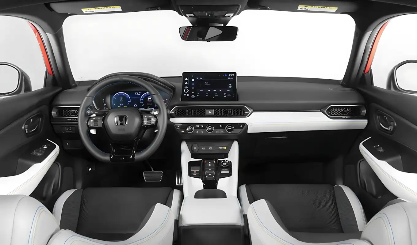 Painel de instrumentos e multimídia do Honda Prelude