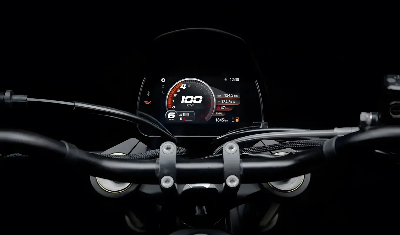 Painel TFT colorido da Moto Morini Seiemmezzo 650
